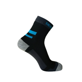 Running Sock Black/Aqua Blue